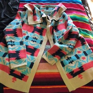 Tribal print cardigan